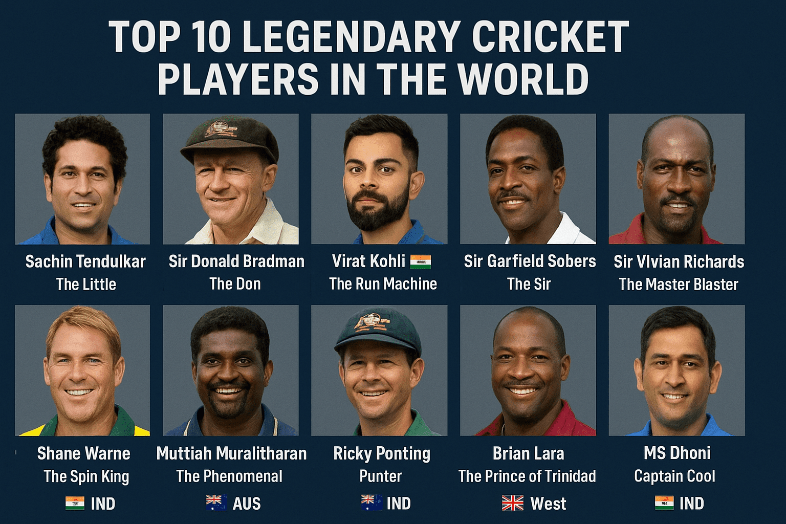 Top 10 Legendary Cricket Players in the World